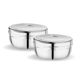 Embassy Stainless Steel Benz Puri Box Size - 9 (Pack of 2) (540 ml / Each)