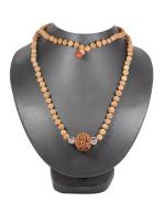Shivaratna 4 Mukhi Rudraksha - Nepal Plus 2 Beads Of Spkatik Made In 5 Mukhi Rudraksha Mala