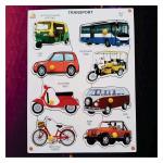 Joginnder Agencies Wooden Transport Puzzle with Knob | Hand and Eye co-ordination Puzzle Board | Transport Puzzle Montessori Educational for Pre-School Kids Toy Age 3+ Years (Pack of 1 Pc)