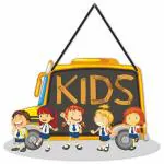 CVANU Kids Bus MDF Wall Hanging Board for Wall Decoration