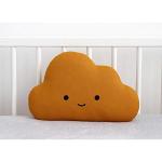 The Purple Tree Cute Happy Cloud Cushion For Kids and Babies (Mustard , Pack of 1) , Crib Cushion , Cuddle Cushion For Babies , Baby Cot Cushions.