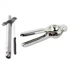 First Front Stainless Steel Regular Gas Lighter | Knife With Stainless Steel Lemon Squeezer and Multicolour, Pack of 2