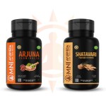 Omni Ayurveda| Combo Pack Of Arjuna & Shatavari Capsules | For Men | Women | (120 Capsules)