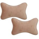 Able Velvet Neckrest Necksupporters Pillow Beige for Land Rover Range Rover Sport Old Set of 2 pcs