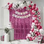 Special You Pink Theme Happy Birthday Decoration Items for Girls Party Decor- 65 Items