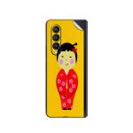 GADGETSWRAP Printed Vinyl Skin Sticker for Samsung Galaxy Z Fold 3 - Kokeshi