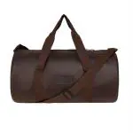 Leather World Brown PU Leather Travel Duffle Bag - 21 L