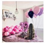 Festiko 19th Birthday Decoration Combo Item (1 Set 19 Number Foil Balloons, 30Pcs Multicolor Latex Balloons) For Birthday Decoration, Party Supplies