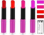 OUR BEAUTY Multicolor  Rich Colour Payoff Long Stay Soft Matte Lipstick , 14 G (Set Of 4)