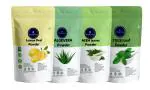 VEDICINE Pure Aloe Vera, Neem Leaf, Lemon Peel, Tulsi Leaf Powder for Face And Skin Care (75gmx4)
