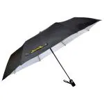 EUME Obscure Auto Open 23.5 Inch 3 fold Unisex Black and Silver Color Umbrella