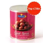 Ghasitarams Gulab Jamun Tin 2kg (1kgx Pack of 2)