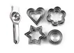 URBAN BUY Stainless Steel Lemon Squeezers With Cookie Cutter Stainless Steel Cookie Cutter with 4Shape and Multicolour, (Pack of 2)