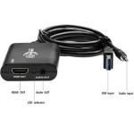 Technotech Usb 3.0 To Hdmi Converter Cable Graphics Card Adapter With 3.5Mm Jack Audio Displays Up To 1920X1080