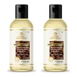Khadi Organique Sweet Almond Oil 100% Cold Pressed Oil For Hair, Face & Skin (Pack of 2) 200 ml
