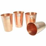 Prisha India Craft Pure Copper Glass Capacity 400 ML, set of 4