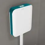 Plantex Flush Tank for Toilet/Polypropylene Toilet Flush Tank/Slim/Dual Tone Flush Tank with Internal Accessories - Pack of 1 (Ocean Green & White)