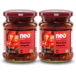 Neo Sliced Red Jalapeno 420g (210g X 2 Units) - Pack of 2