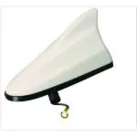 D'HIDES Universal Shark Fin FM/AM Signal Receiver Antenna with Built in Booster (White)