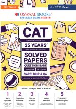 Oswaal CAT 25 Years' Chapter-wise and Topic-wise Solved Papers Question Bank 1990-2008, 2017-2023 VARC, DILR & QA (For 2024 Exam)