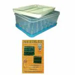 DAIDSUKE Plastic 24 Reels Storage Sewing Supplies Organizer Rectangular Tailoring Accessories Empty Box with 27 Needle Set Free Needle Empty Box Small Size 24 Spools Tailor kit (Multi Color)