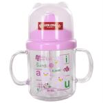 Manan Shopee Pink Polypropylene, Plastic Sipper Cup With Handles