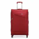 Citizen Meridian Transit Trolley Bag for Travel 78 cms Large Check-in Luggage Bag | Polyester Soft Sided Suitcase for Travel with 4 Spinner Wheel & Built-in Combination Lock (Red)