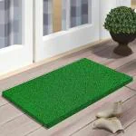 HOWNICE Plastic, PVC (Polyvinyl Chloride), Rubber Door Mat (Green, Medium)