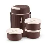 Trueware MEAL 3 Insulated Hot Lunch Box With 3 PP Container 300 ML Each