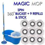 Mupkin Bucket Mop set 360 Degree Rotating with Refill 9