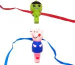 Kavim Kids RA 22131 Plastic (PVC) Rakhi Set (Pepa pig, Avengers hulk led light with whistle kids rakhi)