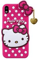 Clickaway Hello Kitty Case for Apple Iphone Xr 3D Soft Cute Cover for Girls/Women Silicone Rubber Back Cover With Pendant-Baby Pink/Pink
