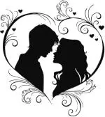 Lanstick Vinyl Multicolor Boy And Girl Love Decorative Heart Shape Frame Sticker Self Adhesive Wall Sticker 24 inch