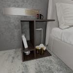 ESTANTERIA Cantilever Engineered Wooden Side Table - Night Stand & End Table Organiser - Shelf DIY Space Saver Storage Organizer - Bedside Furniture for Bedroom,Living Room,Hallway