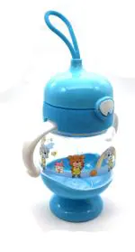 Johnnie boy Premium Baby Straw Sipper Bottle BPA Free & Non Toxic for Baby or Kids (Blue)