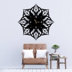KANBI DECOR Premium Quality Black Wooden Wall Clock For Décor Home Stylish Latest 12 Inch Big Size Silent Decorative Designer Wall Clock for Home/ Living Room/ Bedroom| Office | 30x30 cm | Piece-1