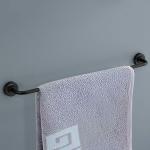 Plantex Stainless Steel 304 Grade Towel Hanger for Bathroom/Towel Rod/Bar/Bathroom Accessories (Black, Daizy)