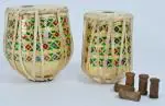Decorative Musical Showpiece Meenakari Work Mini Baby Tabla Set For Home Office