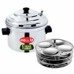 IBELL Silver Stainless Steel Induction And Gas Stove Compatible Idli Maker
