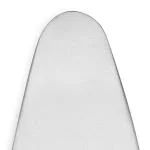 Encasa Homes Replacement Ironing Board Cover & Foam Pad, Heat Reflective 'Metallic Silver Silicone', Drawstring Tightening (Fits Standard Table Top Boards of 28 x 12 inch) Scorch & Stain Resistant