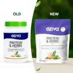 OZiva Protein & Herbs | Whey Protein for Men| For Muscles Building & Recovery | Banana Caramel (1kg)