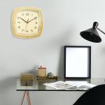 eCraftIndia Ivory Plastic Square Analog Wall Clock