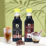 D'aromas Coffee Syrup FrenchBrandy, Cappuccino flavoured Coffee - 250ml x 2, Syrup for Desserts