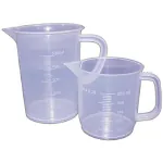 GVSSCO Transparent Measuring Jug 250ml & 500ml Moulded in Polypropylene with Handle Combo Pack