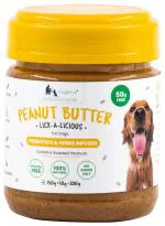 Wiggles Dog Peanut Butter, 200g - Dog Treats Healthy Peanut Butter - Honey, Ashwagandha, Olive Oil, Flaxseed, Rosemary Extract