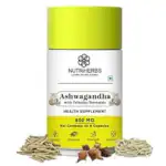 Nutriherbs Ashwagandha with Tribulus Terrestris 60 Capsules Immunity Booster  (800 mg)