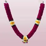 SHREE BALAJI ENTERPRISES Artificial Rishi Handmade Garland RED color Flower Mala for Home Decor and Photo frames and God idols SOFT FABRIC Mala