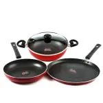 Skala Nonstick Cookware Combo Set of Kadai | Fry Pan | Dosa Tawa(Induction Base)