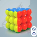 KIWI Kool Bubble Cube 3x3 Speed Sticker Less Magic Puzzle Bubble Cube Game Toy for Kids (Multicolor)