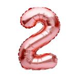 Party Midlinkerz Plastic 16 inch Rose Gold Birthday and Anniversary Foil Number Helium Balloons